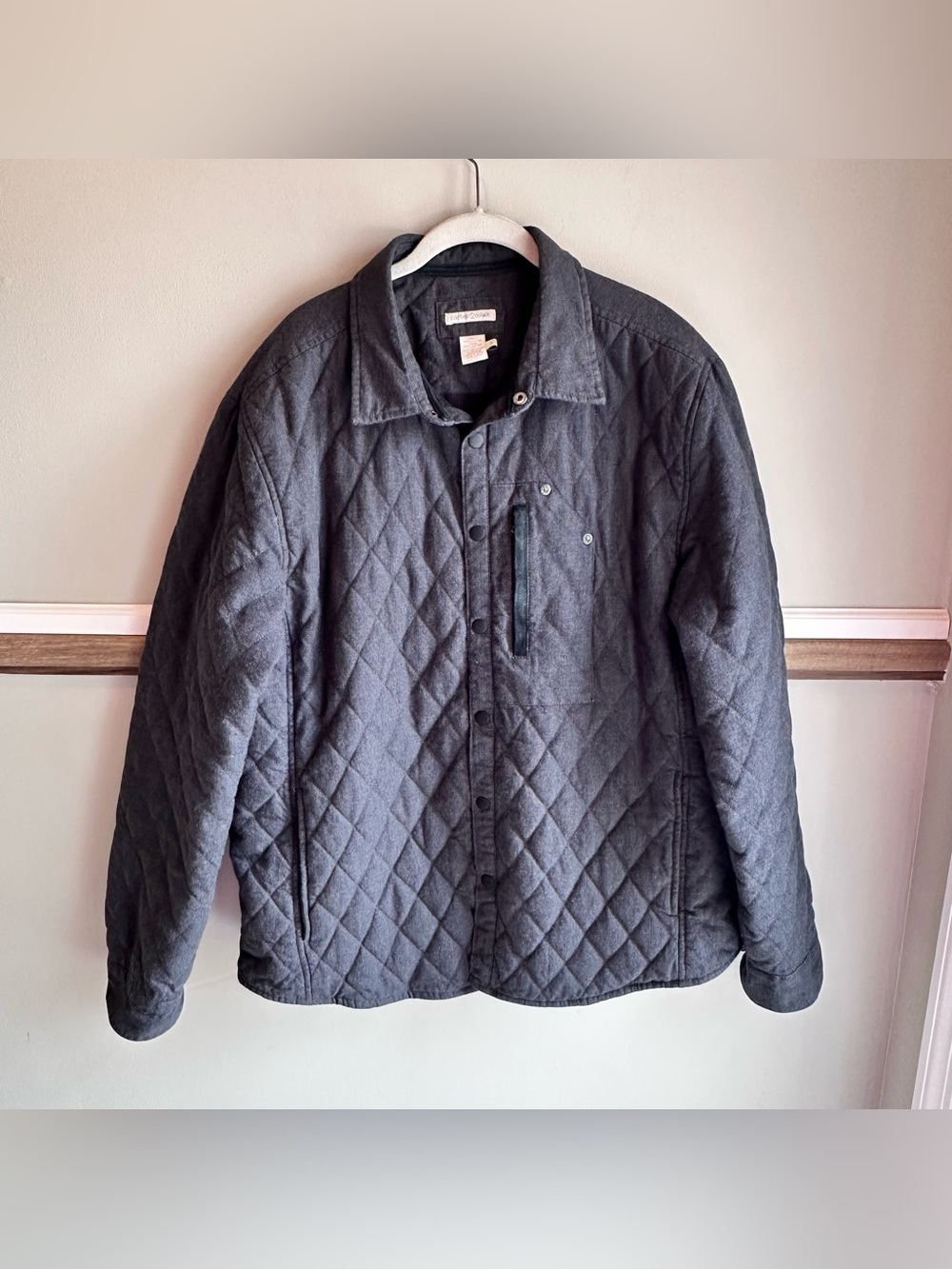 Carbon2Cobalt Gray Quilted Shaquet Jacket Snap